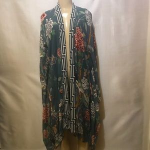 Beautiful vibrant nature printed Kimono